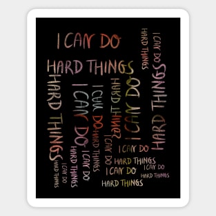 I Can Do Hard Things colorful Magnet